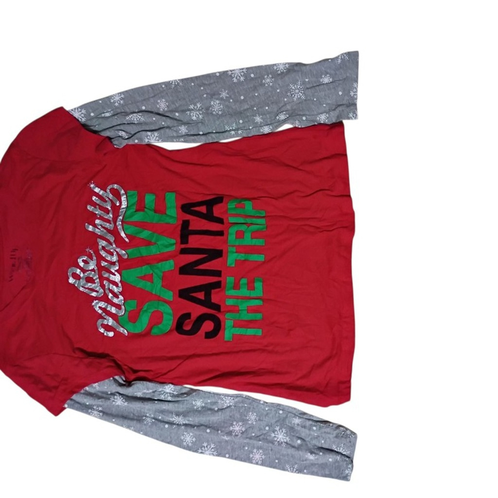 Wound Up Christmas Long Sleeve T-Shirt: Be Naughty, Save Santa A Trip